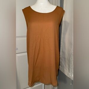 Maurices Sleeveless Brown Top with Back Zip Closure, XL